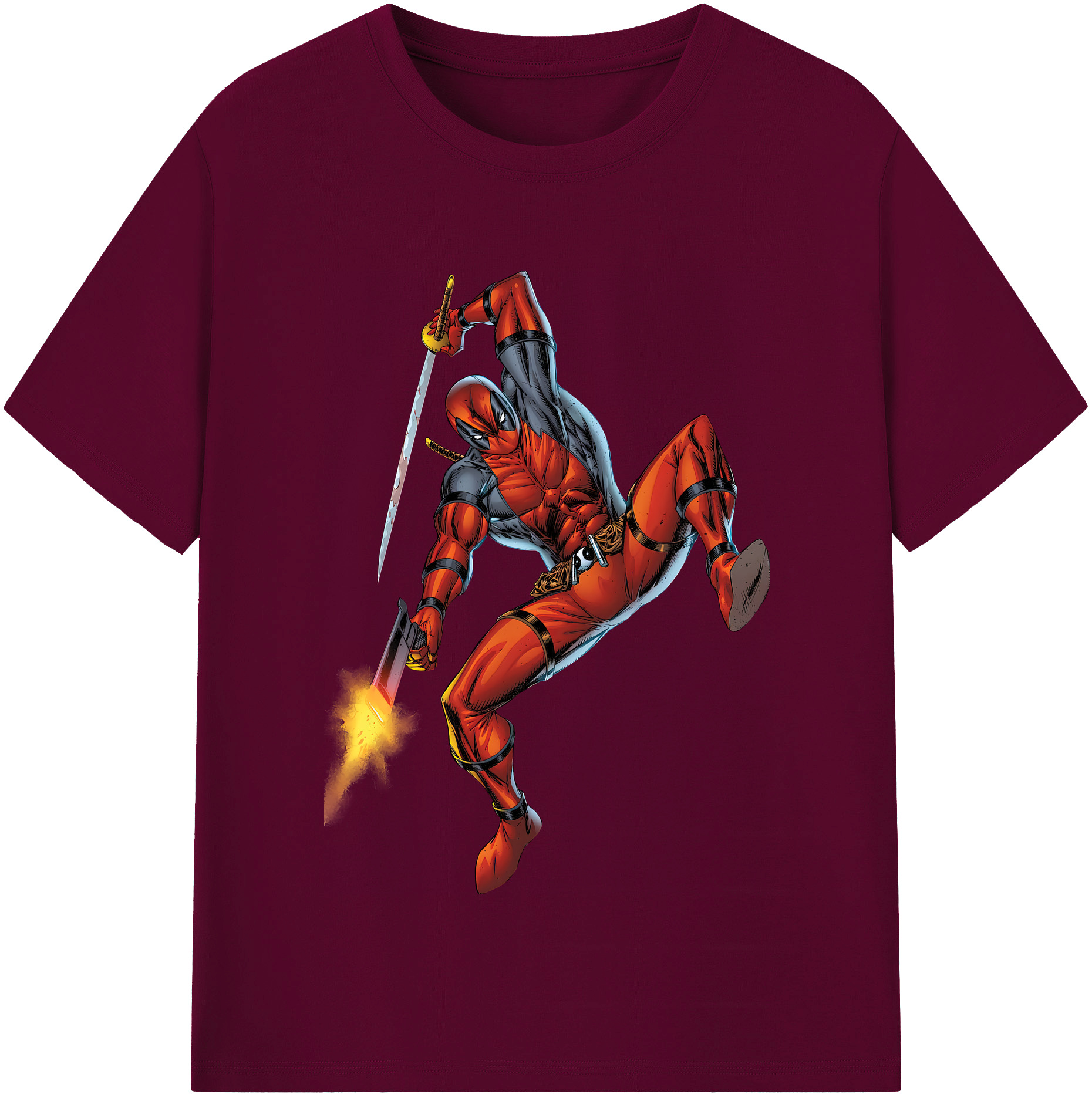 （画像用） Deadpool デッドプール レディースカジュアルプリントTシャツ（綿100％）